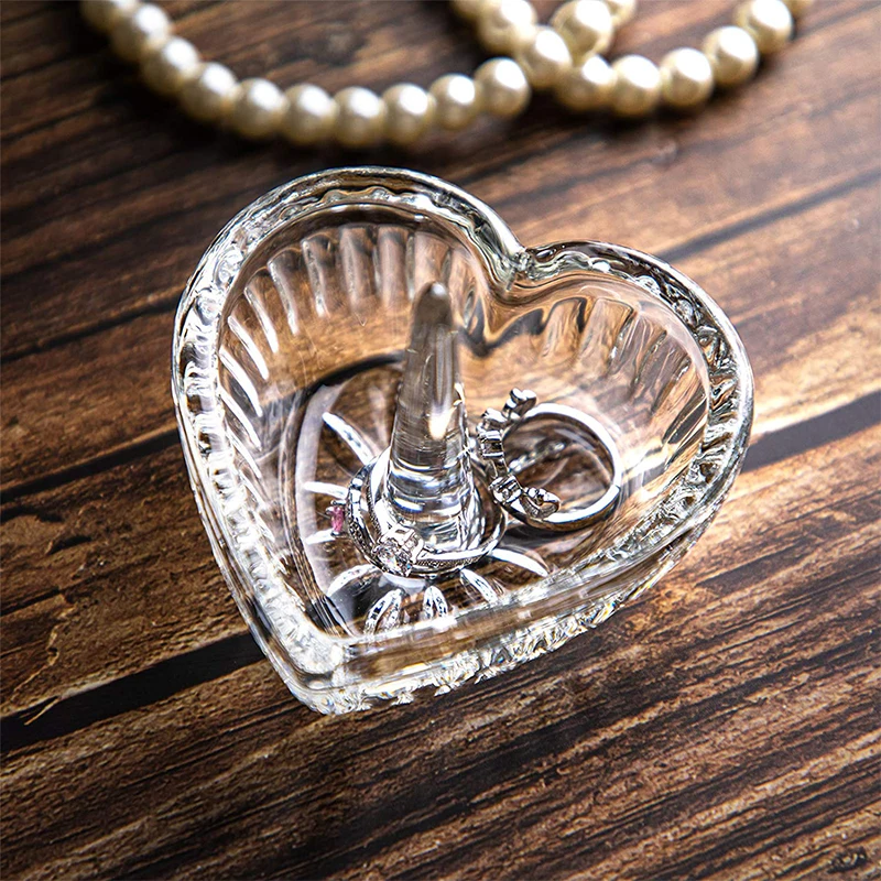 Love Heart Women Ring Display Jewelry Storage Case 3.1*3.1 inch Glass Organizer Case Wedding Decoration Gift Crafts Souvenirs
Love Heart Women Ring Display Jewelry Storage Case 3.1*3.1 inch Glass Organizer Case Wedding Decoration Gift Crafts Souvenirs