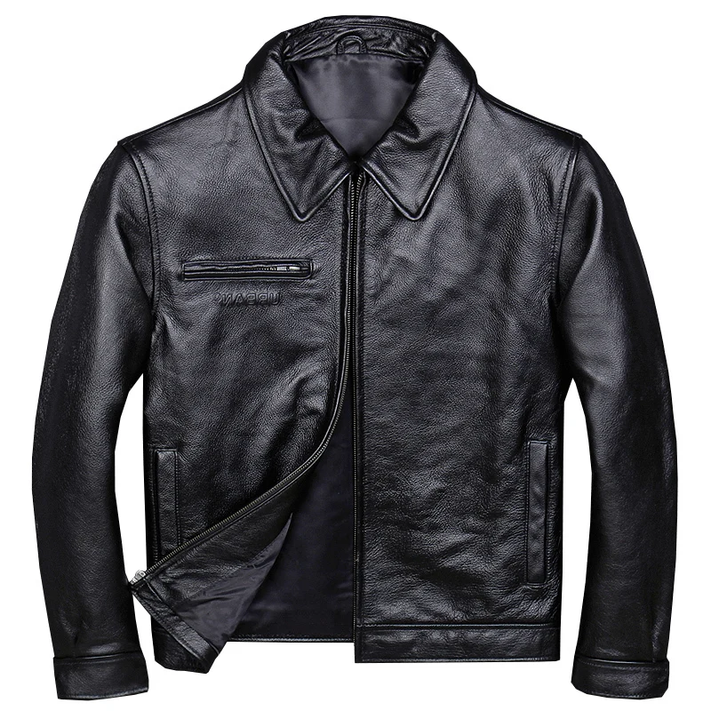 2020 Black Casual Jacket Plus Size XXXXL Genuine Thick Cowhide Slim Fit Winter Men's Leather Coat FREE SHIPPING
2020 Black Casual Jacket Plus Size XXXXL Genuine Thick Cowhide Slim Fit Winter Men's Leather Coat FREE SHIPPING