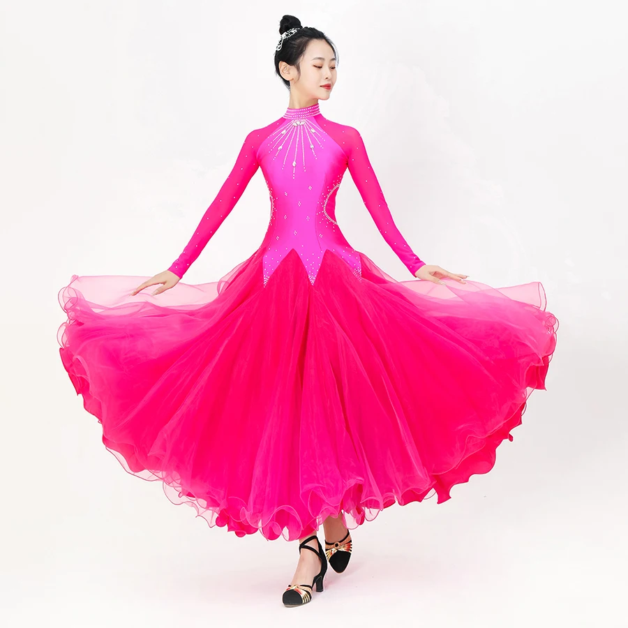 8 colors Ballroom Dance Competition Dress With Rhinestones Waltz Dress Social Dance Dress Rumba Dance Costumes Ball Gown
8 colors Ballroom Dance Competition Dress With Rhinestones Waltz Dress Social Dance Dress Rumba Dance Costumes Ball Gown