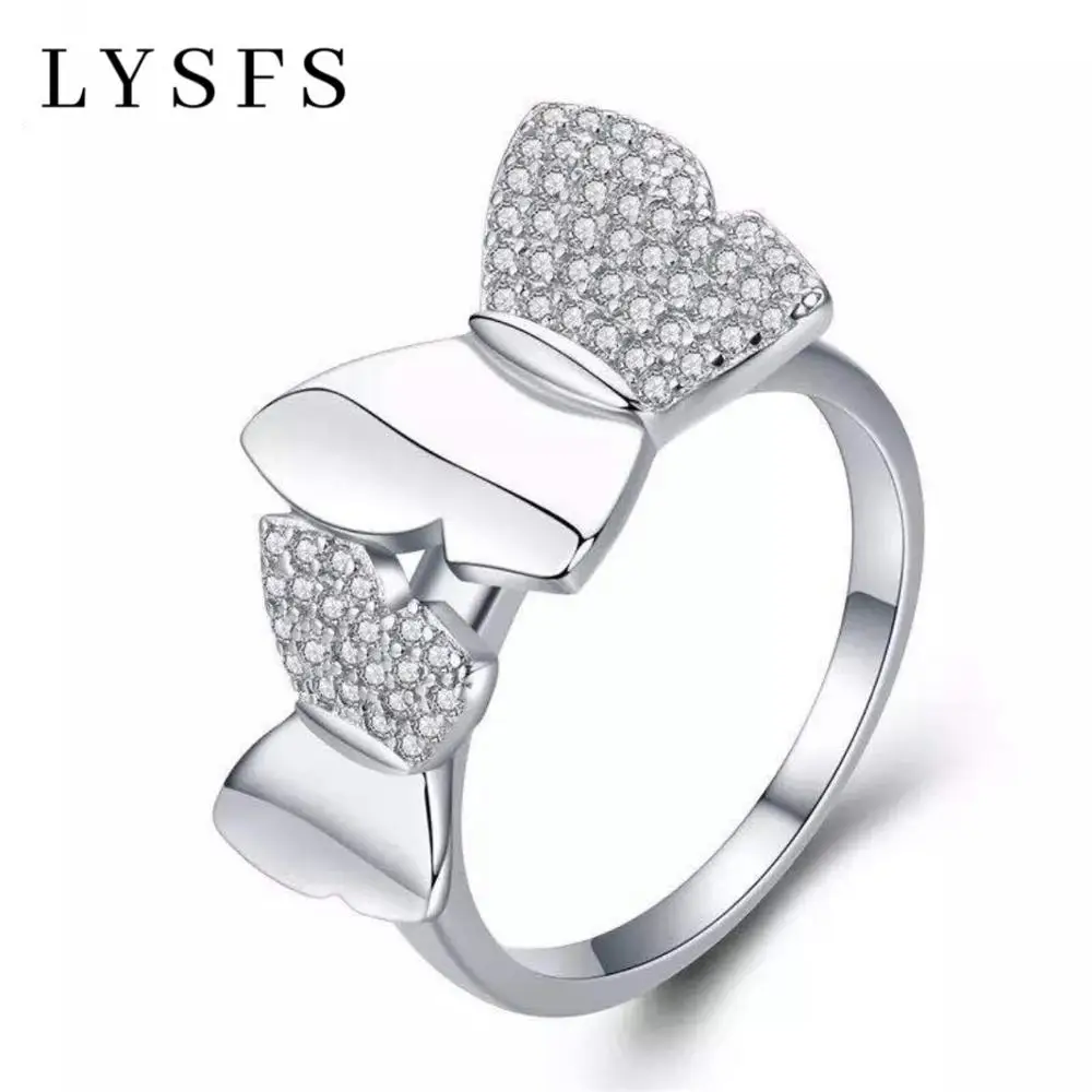 LYSFS Trendy 925 Sterling Silver Engagement butterfly ring silver 925 jewelry rings for women
LYSFS Trendy 925 Sterling Silver Engagement butterfly ring silver 925 jewelry rings for women