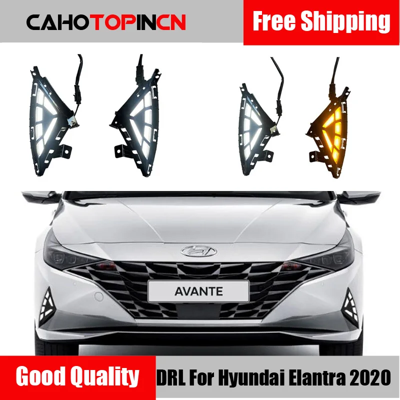 1Pair LED DRL For Hyundai Elantra 2020 2021 fog lamp Daytime Running Lights with Yellow Turn signal light Fog light
1Pair LED DRL For Hyundai Elantra 2020 2021 fog lamp Daytime Running Lights with Yellow Turn signal light Fog light