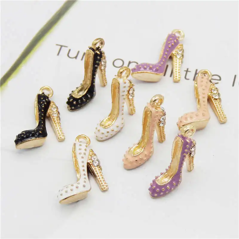 Julie Wang 4PCS Enamel High Heels Charms With Rhinestone Alloy Earrings Bracelet Jewelry Making Accessory 4 Colors
Julie Wang 4PCS Enamel High Heels Charms With Rhinestone Alloy Earrings Bracelet Jewelry Making Accessory 4 Colors