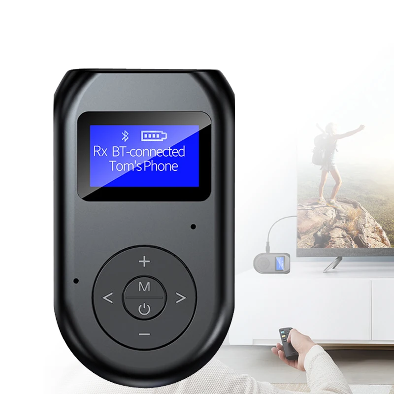 Bluetooth 5.0 Transmitter & Receiver with LCD Display USB to 3.5MM Wireless Bluetooth Adapter for PC TV Wired Speaker Headphones
Bluetooth 5.0 Transmitter & Receiver with LCD Display USB to 3.5MM Wireless Bluetooth Adapter for PC TV Wired Speaker Headphones