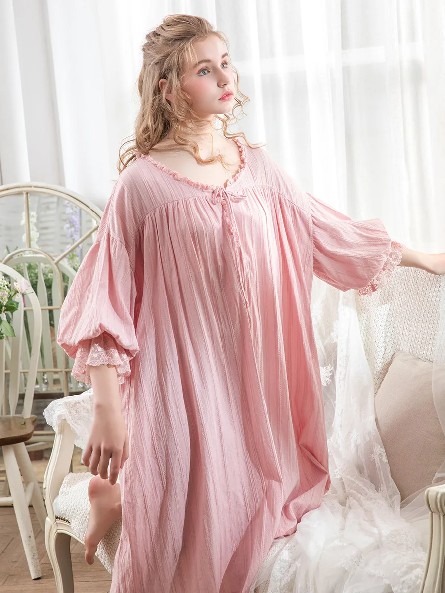 Nightgown Women Cotton Lady Sleepwear Nightie Victorian Romance Nightgown Pregnant Woman
Nightgown Women Cotton Lady Sleepwear Nightie Victorian Romance Nightgown Pregnant Woman