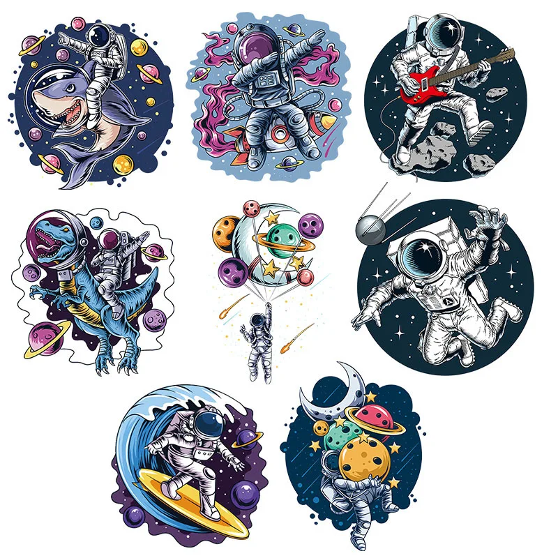 Cartoon outer space astronaut Heat transfer Clothing patches Iron-on transfers for clothing DIY patches for children
Cartoon outer space astronaut Heat transfer Clothing patches Iron-on transfers for clothing DIY patches for children