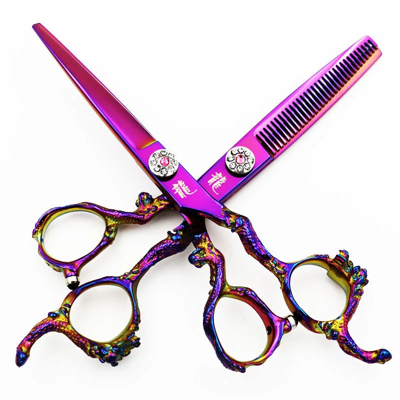 6 Inch Professional Hairdressing Scissors Set Cutting+Thinning Barber Shears Golden Purple High Quality
6 Inch Professional Hairdressing Scissors Set Cutting+Thinning Barber Shears Golden Purple High Quality