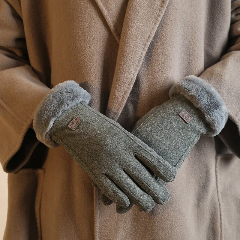 Winte Women Fashion Solid Simple Style Plus Velvet Thicken Touch Screen Plush Wrist Warm Gloves Windproof Elasticity Mittens
Winte Women Fashion Solid Simple Style Plus Velvet Thicken Touch Screen Plush Wrist Warm Gloves Windproof Elasticity Mittens