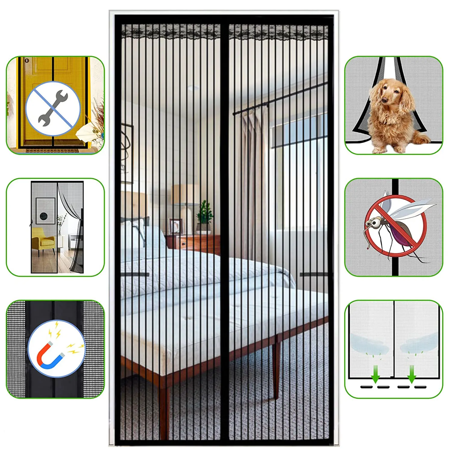Auto Closing Magnetic Screen Door Curtains Net Door Mesh Summer Anti Mosquito Insect Fly Bug Curtain Kitchen Door Curtain Custom
Auto Closing Magnetic Screen Door Curtains Net Door Mesh Summer Anti Mosquito Insect Fly Bug Curtain Kitchen Door Curtain Custom