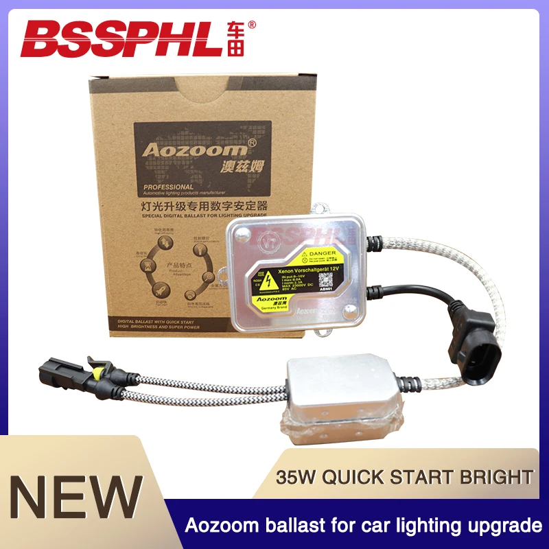 BSSPHL Car lighting upgrade dedicated HID ballast Aozoom 35W fast-start Decoder bright ballast Car modified Xenon lamp
BSSPHL Car lighting upgrade dedicated HID ballast Aozoom 35W fast-start Decoder bright ballast Car modified Xenon lamp