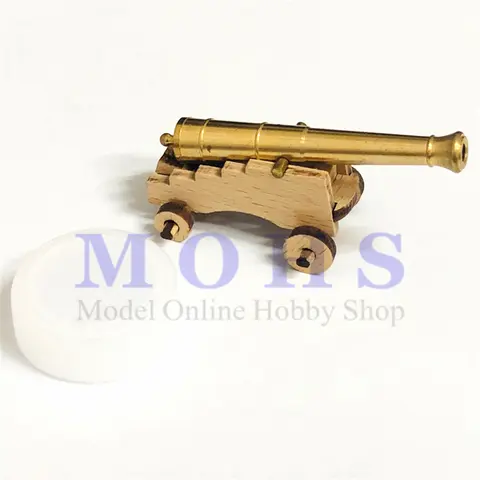 2pcs/lot scale copper gun carrier classical scale wooden sailboat warship sailing copper scale cannons gunner artillery