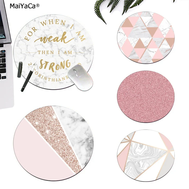 Maiyaca High Quality Pink Rose Gold Marble High Speed New round Mousepad Anti-Slip Laptop PC Mice Pad Mat gaming Mousepad
Maiyaca High Quality Pink Rose Gold Marble High Speed New round Mousepad Anti-Slip Laptop PC Mice Pad Mat gaming Mousepad