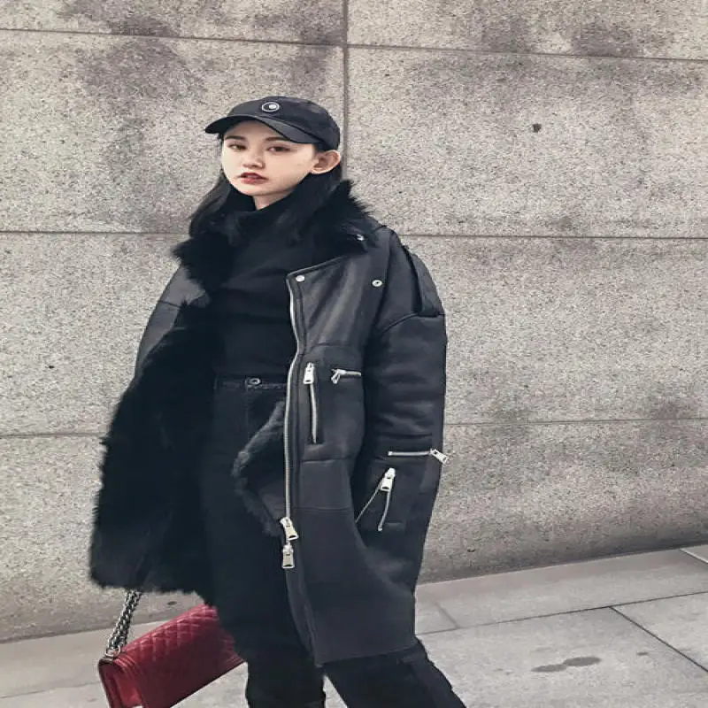 Geniune Leather Jacket Women Sheepskin Leather Jacket Wool Fur Coat Winter Thick Abrigo Invierno Mujer 16172 MF316
Geniune Leather Jacket Women Sheepskin Leather Jacket Wool Fur Coat Winter Thick Abrigo Invierno Mujer 16172 MF316