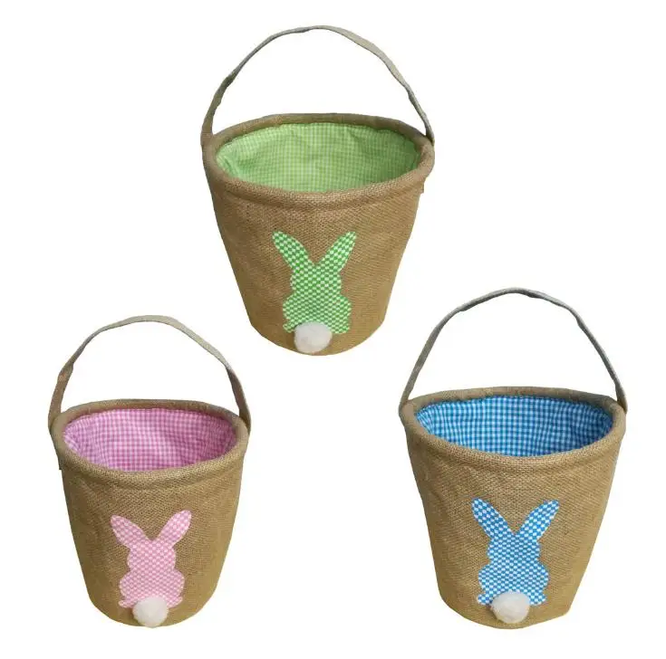 Burlap Easter Basket Jute Rabbit Tail Bucket Candy Gift Bag Flax Egg Storage Bag Basket Bag Party Gift SN3668
Burlap Easter Basket Jute Rabbit Tail Bucket Candy Gift Bag Flax Egg Storage Bag Basket Bag Party Gift SN3668
