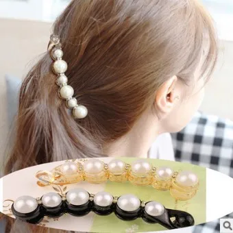 60pcs/lot DIY Simple Black Golden Pearl Hair Banana Clips Drill Side Horsetail Hairpins Styling Tools Accessories HA689
60pcs/lot DIY Simple Black Golden Pearl Hair Banana Clips Drill Side Horsetail Hairpins Styling Tools Accessories HA689