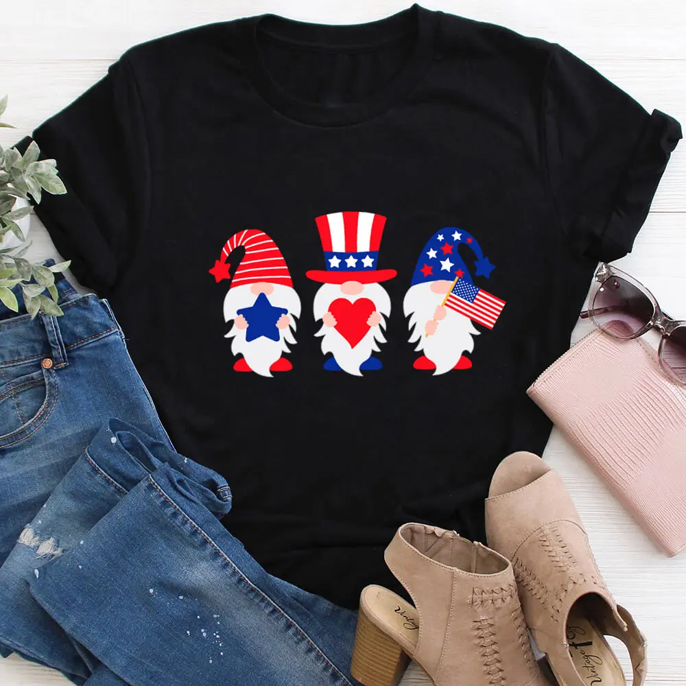 Gnomes 4th of July Shirt 100%Cotton Printed Cute Freedom Graphic Top Tee Aesthetic Women's 4th Of July Holiday Gift Tshirt
Gnomes 4th of July Shirt 100%Cotton Printed Cute Freedom Graphic Top Tee Aesthetic Women's 4th Of July Holiday Gift Tshirt