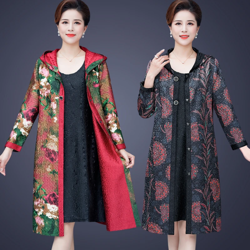 Spring women Bomber Jacket National Style Silk Coat Hooded printing Two Side Wear Elegant Outwear Vintage Windbreaker Lady Tops
Spring women Bomber Jacket National Style Silk Coat Hooded printing Two Side Wear Elegant Outwear Vintage Windbreaker Lady Tops