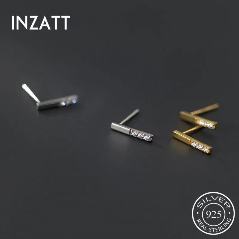 INZATT Real 925 Sterling Silver Zircon Stick Stud Earrings For Fashion Women Party punk Fine Jewelry Minimalist Accessories
INZATT Real 925 Sterling Silver Zircon Stick Stud Earrings For Fashion Women Party punk Fine Jewelry Minimalist Accessories