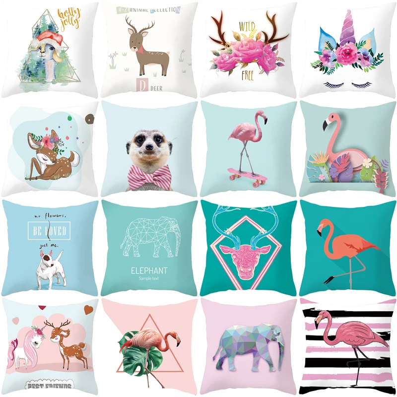 Summer Cartoon Flamin Animal Print Peachskin Pillow Case Home Decor for Sofa Car 100% Polyester Throw Pillows Cushion Cover
Summer Cartoon Flamin Animal Print Peachskin Pillow Case Home Decor for Sofa Car 100% Polyester Throw Pillows Cushion Cover
