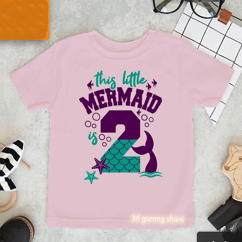 This Little Mermaid Is 2th-9th Birthday Gift T-Shirt For Girls Funny Kids Clothes Harajuku Kawaii Children'S Clothing Tshirt
This Little Mermaid Is 2th-9th Birthday Gift T-Shirt For Girls Funny Kids Clothes Harajuku Kawaii Children'S Clothing Tshirt