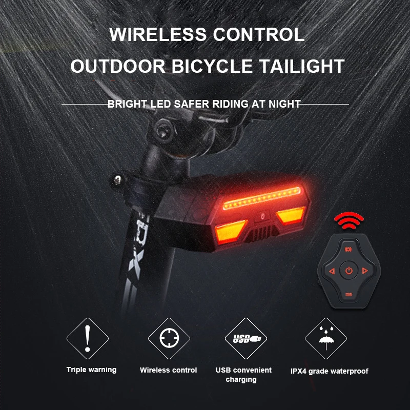 New bicycle tail light USB charging LED riding turn signal mountain car tail light bicycle intelligent warning light
New bicycle tail light USB charging LED riding turn signal mountain car tail light bicycle intelligent warning light