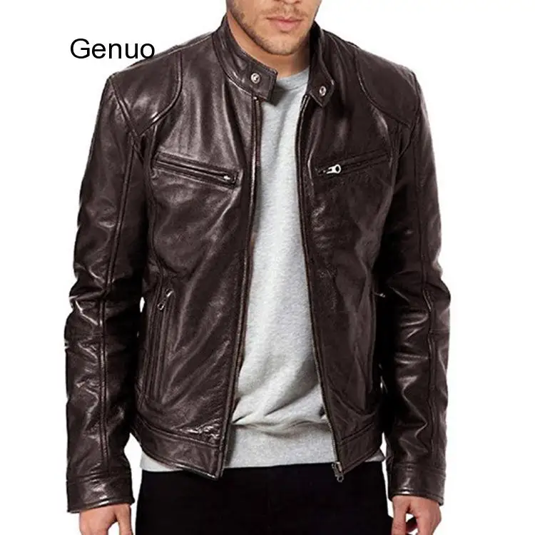 Men Leather Jacket Winter Vintage Zipper Motorcycle Jackets Fashion Stand Collar Pocket Solid Male Jacket Coat Outwear
Men Leather Jacket Winter Vintage Zipper Motorcycle Jackets Fashion Stand Collar Pocket Solid Male Jacket Coat Outwear
