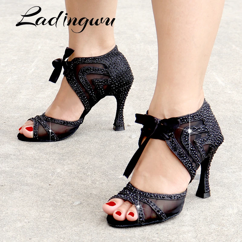 Ladingwu Brands Women Latin Dance Shoes Ballroom Tango Sneaker Dance Shoes Glitter With Breathable Mesh Black Rhinestone
Ladingwu Brands Women Latin Dance Shoes Ballroom Tango Sneaker Dance Shoes Glitter With Breathable Mesh Black Rhinestone