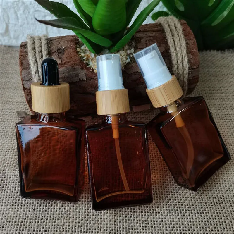Portable Empty Container 30ml amber/frosted clear Square Essential Oil Dropper Bottles luxury cosmetic packaging
Portable Empty Container 30ml amber/frosted clear Square Essential Oil Dropper Bottles luxury cosmetic packaging