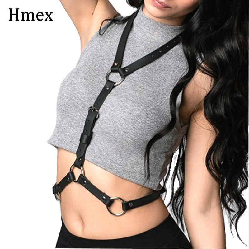 Fashion Punk Leather Chest Straps Women Harness Belt Body Bondage Bra Garter Sexy O-ring Lingerie Suspenders Waist belt
Fashion Punk Leather Chest Straps Women Harness Belt Body Bondage Bra Garter Sexy O-ring Lingerie Suspenders Waist belt