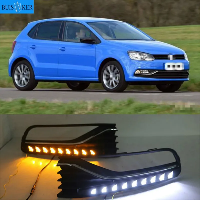 2Pcs for VW Volkswagen Polo 2014 2015 2016 2017 Daytime Running Light flow Yellow Turn signal LED DRL Fog lamp
2Pcs for VW Volkswagen Polo 2014 2015 2016 2017 Daytime Running Light flow Yellow Turn signal LED DRL Fog lamp