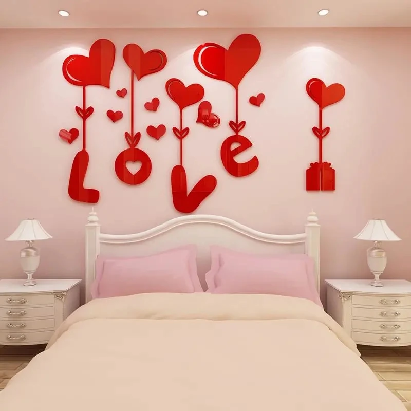 Romantic Love Heart Shape Acrylic Wall Sticker Living Room TV Background Wall Decals DIY Wallpaper Home Decoration
Romantic Love Heart Shape Acrylic Wall Sticker Living Room TV Background Wall Decals DIY Wallpaper Home Decoration