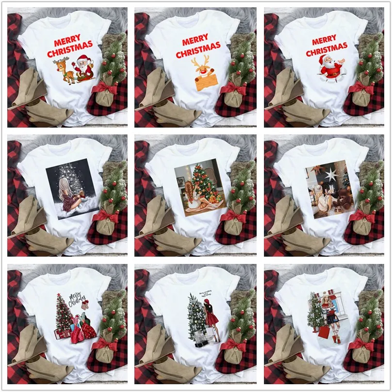 Harajuku Short Sleeve T-shirt Female Kawaii Tee Top New Cute Reindeer Santa Claus Women T Shirt Fashion Christmas T Shirt
Harajuku Short Sleeve T-shirt Female Kawaii Tee Top New Cute Reindeer Santa Claus Women T Shirt Fashion Christmas T Shirt