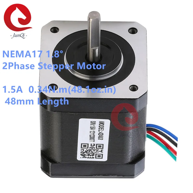 2Phase Nema17 48.1oz.in (0.34N.m) Stepper motor 48mm Length 1.5A Hybrid Motor For 3D printer Parts
2Phase Nema17 48.1oz.in (0.34N.m) Stepper motor 48mm Length 1.5A Hybrid Motor For 3D printer Parts