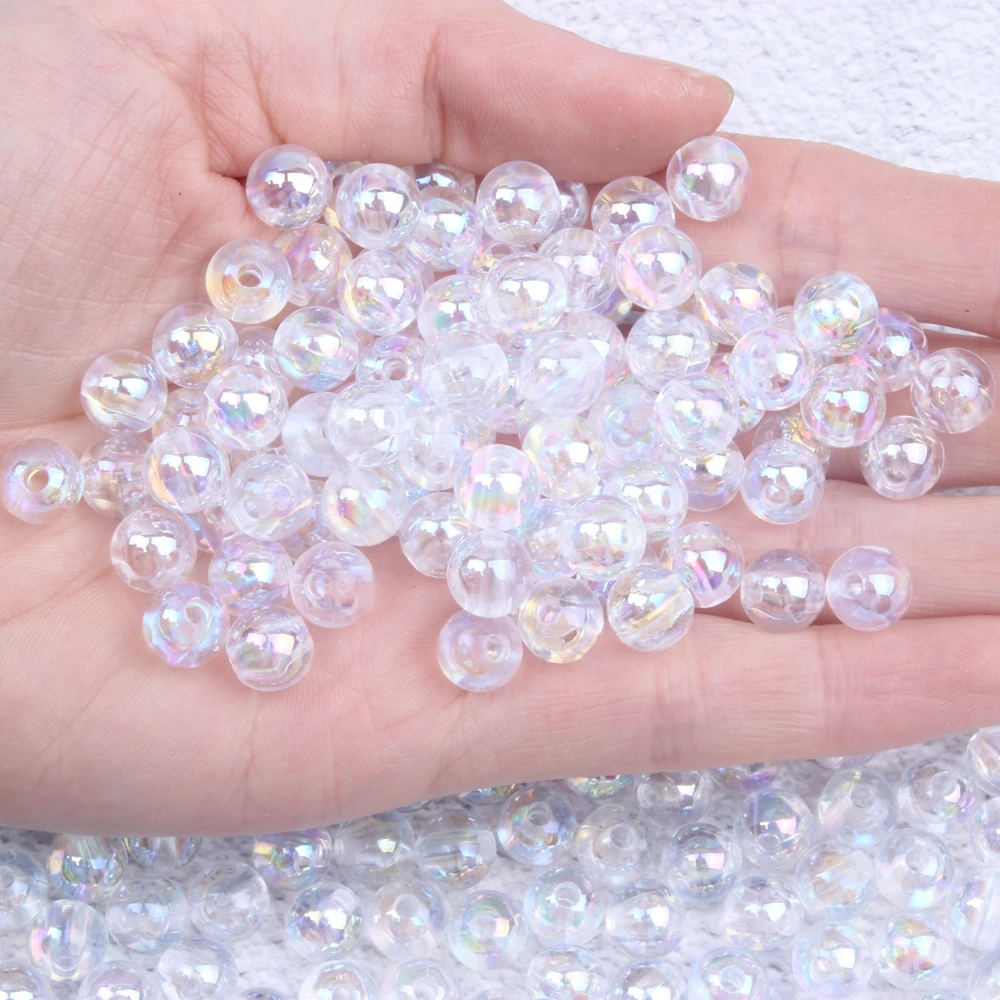 Resin Round Imitation Beads With Hole Clear AB Crystal Color Loose Craft Pearls For Sew On Clothes Bags Shoes Backpack Supplies
Resin Round Imitation Beads With Hole Clear AB Crystal Color Loose Craft Pearls For Sew On Clothes Bags Shoes Backpack Supplies