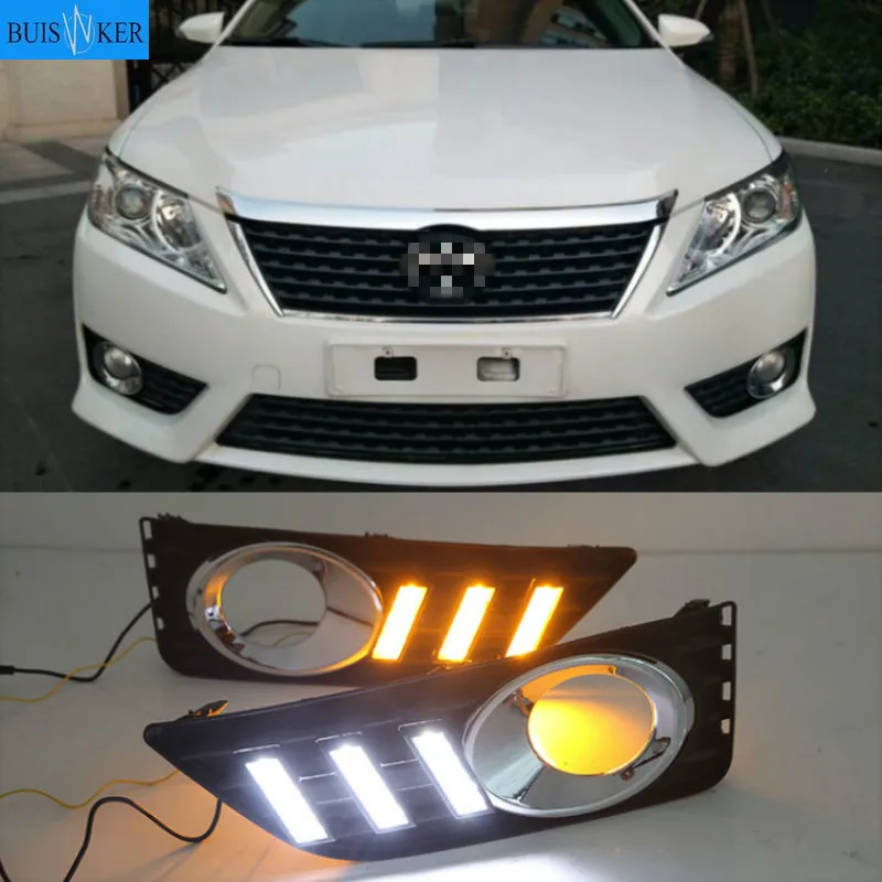 1 Set For Toyota Camry 2012 LED DRL Daytime Running Lights Daylight Fog Lamp Cover With Yellow Turning Signal
1 Set For Toyota Camry 2012 LED DRL Daytime Running Lights Daylight Fog Lamp Cover With Yellow Turning Signal