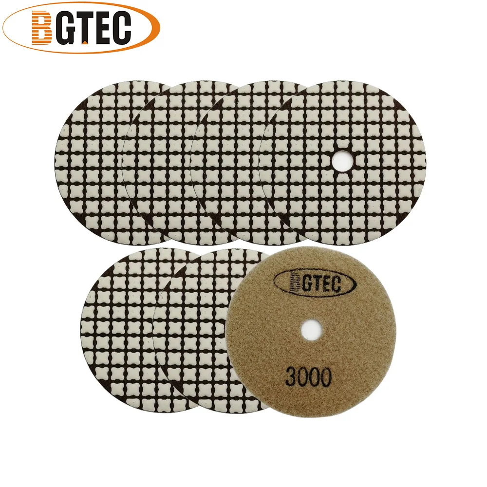 BGTEC 7 шт 4 "/100 мм #3000 алмазные сухие полировальные колодки диаметр 4" полимерные скрепки гибкий шлифовальный диск для гранитной мраморной керамики
BGTEC 7 шт 4 "/100 мм #3000 алмазные сухие полировальные колодки диаметр 4" полимерные скрепки гибкий шлифовальный диск для гранитной мраморной керамики