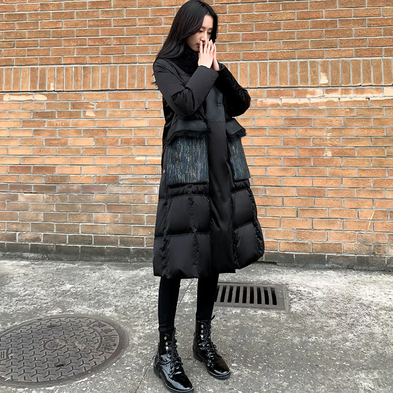 Fashion Women's Black Long Down Jacket 2021 Winter Ladies Fur Turn-down Collar Patchwork Coats Female Thick Warm Overcoat S-3XL
Fashion Women's Black Long Down Jacket 2021 Winter Ladies Fur Turn-down Collar Patchwork Coats Female Thick Warm Overcoat S-3XL
