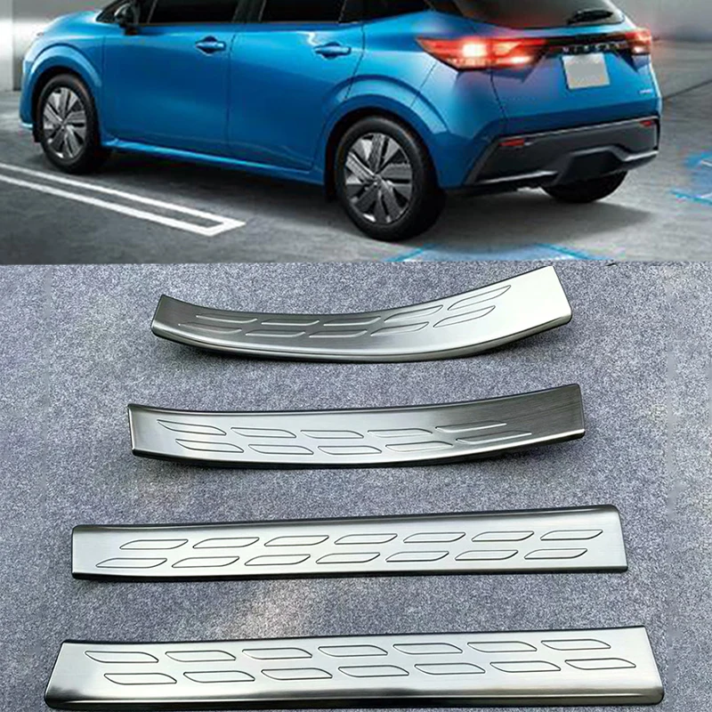 Для Nissan note 2021 2022, нержавеющая сталь, Встроенный задний бампер, отделочная панель, дверь педаль подоконника 2 шт./компл., автомобильные аксессуары
Для Nissan note 2021 2022, нержавеющая сталь, Встроенный задний бампер, отделочная панель, дверь педаль подоконника 2 шт./компл., автомобильные аксессуары