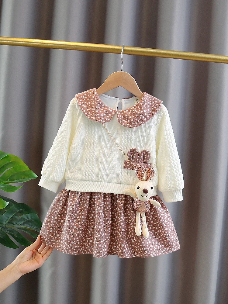 Children's Fashionable Princess Dress Spring & Autumn Girls Cartoon Rabbit Knitted Dresses Baby Kids Spliced Long-Sleeved Dress
Children's Fashionable Princess Dress Spring & Autumn Girls Cartoon Rabbit Knitted Dresses Baby Kids Spliced Long-Sleeved Dress