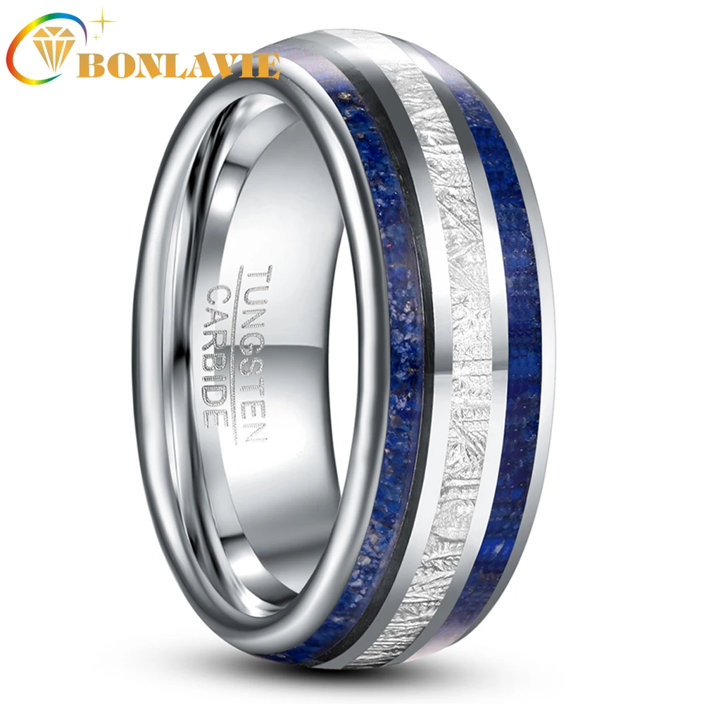 BONLAVIE 8mm Imitation Meteorite Lapis Lazuli Blue Tungsten Carbide Ring Men's Wedding Ring Gift
BONLAVIE 8mm Imitation Meteorite Lapis Lazuli Blue Tungsten Carbide Ring Men's Wedding Ring Gift