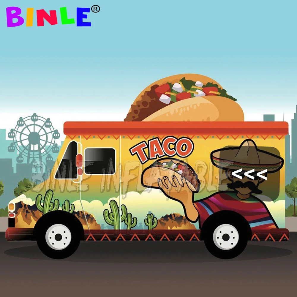 New arrival 15x15x8ft inflatable Taco food truck tent portable inflatable carnival treat shop,food car booth for business
New arrival 15x15x8ft inflatable Taco food truck tent portable inflatable carnival treat shop,food car booth for business