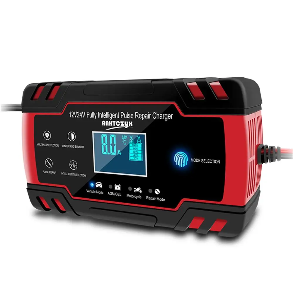 ANHTCzyx car battery charger 12V 8A 24V 4A smart fast charging AGM GEL wet lead acid LCD battery charger
ANHTCzyx car battery charger 12V 8A 24V 4A smart fast charging AGM GEL wet lead acid LCD battery charger