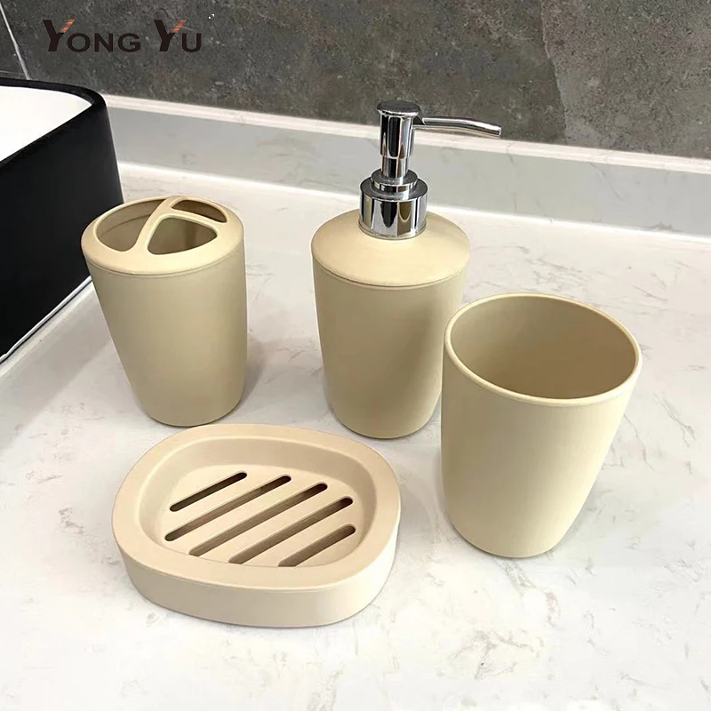 Plastic Bathroom Accessories Set, Shower Toothbrush Holder, Cup Soap Box, Emulsion Dispenser, Home Decoration Gift, 4Pcs
Plastic Bathroom Accessories Set, Shower Toothbrush Holder, Cup Soap Box, Emulsion Dispenser, Home Decoration Gift, 4Pcs