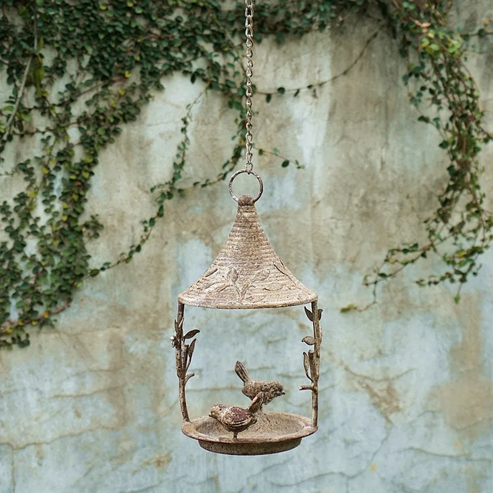 Garden balcony bird feeder vintage country retro wrought iron nest handmade house outdoor hanging decoration WF1021
Garden balcony bird feeder vintage country retro wrought iron nest handmade house outdoor hanging decoration WF1021