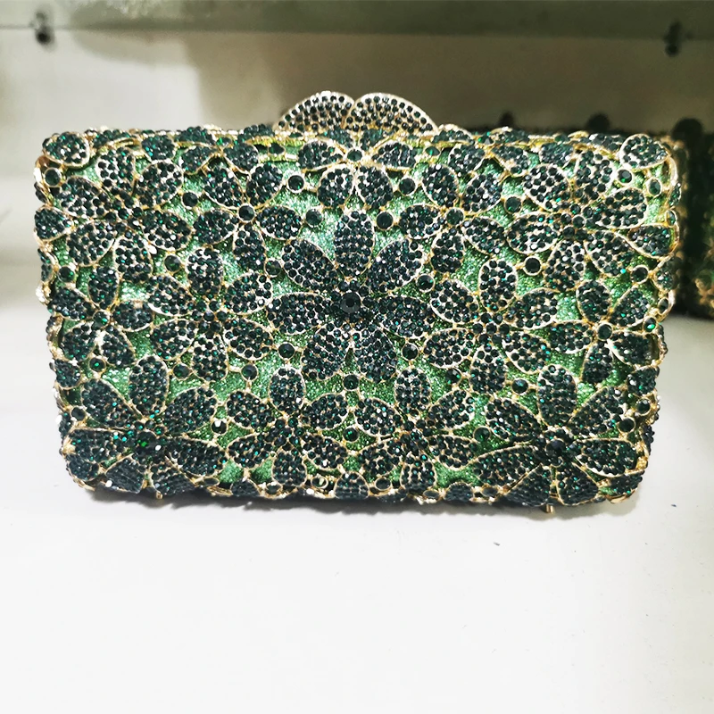 Gold Metal Green Diamond Floral Evening Purse For Women Crystal Bag Female Party Prom Rhinestone Handbags Wedding Dinner Bags
Gold Metal Green Diamond Floral Evening Purse For Women Crystal Bag Female Party Prom Rhinestone Handbags Wedding Dinner Bags