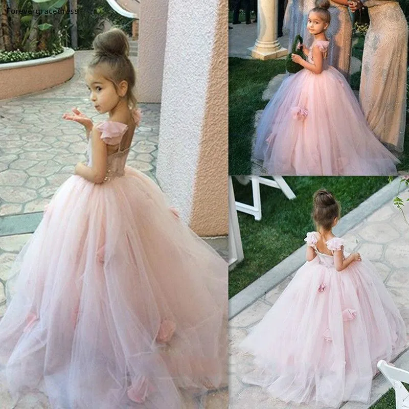 Pink Flower Girl Dresses Spaghetti Straps Tulle Long Spring Pretty Kids First Communion Pageant Dress For Girls
Pink Flower Girl Dresses Spaghetti Straps Tulle Long Spring Pretty Kids First Communion Pageant Dress For Girls