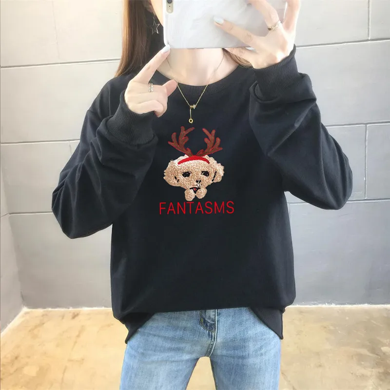 Spring Autumn Cotton Women's Hoodies Round Collar Long Sleeve Pullover Loose Cartoon Print Fashion Casual Hoodies
Spring Autumn Cotton Women's Hoodies Round Collar Long Sleeve Pullover Loose Cartoon Print Fashion Casual Hoodies