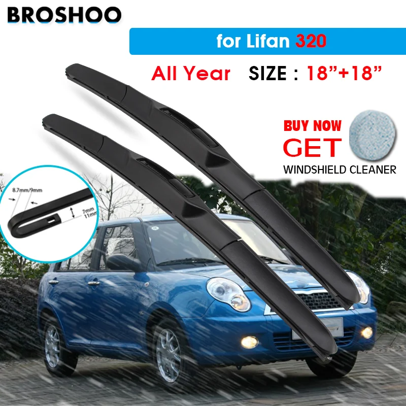 Car Wiper Blade For Lifan 320 All Year 18"+18" All Year Auto Windscreen Windshield Wipers Blades Window Fit U Hook Arms
Car Wiper Blade For Lifan 320 All Year 18"+18" All Year Auto Windscreen Windshield Wipers Blades Window Fit U Hook Arms