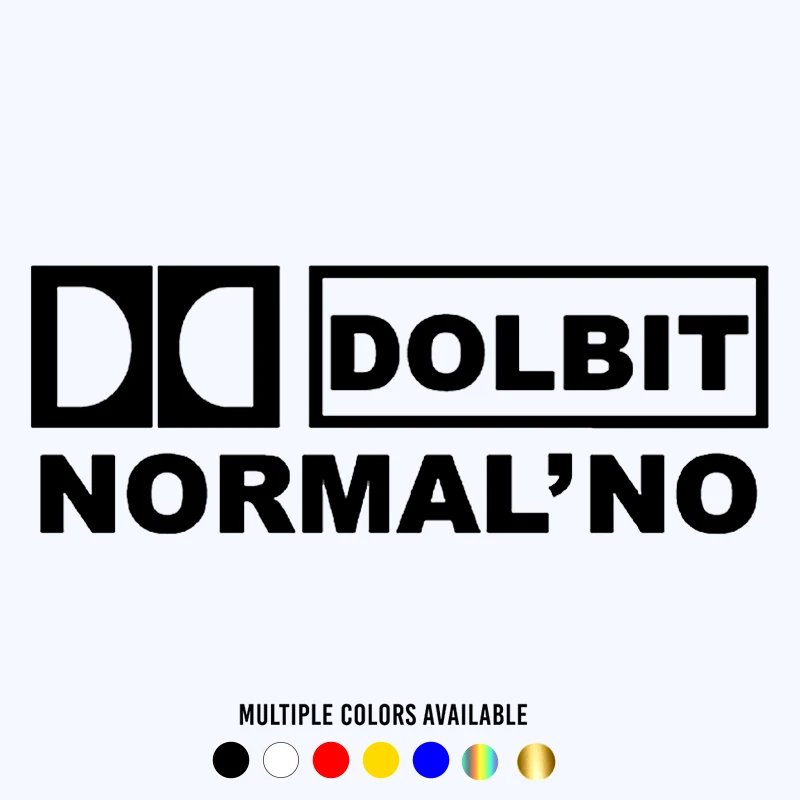 CK2302#30*11cm DOLBIT NORMAL'NO funny car sticker vinyl decal car auto stickers for car bumper window car decor
CK2302#30*11cm DOLBIT NORMAL'NO funny car sticker vinyl decal car auto stickers for car bumper window car decor