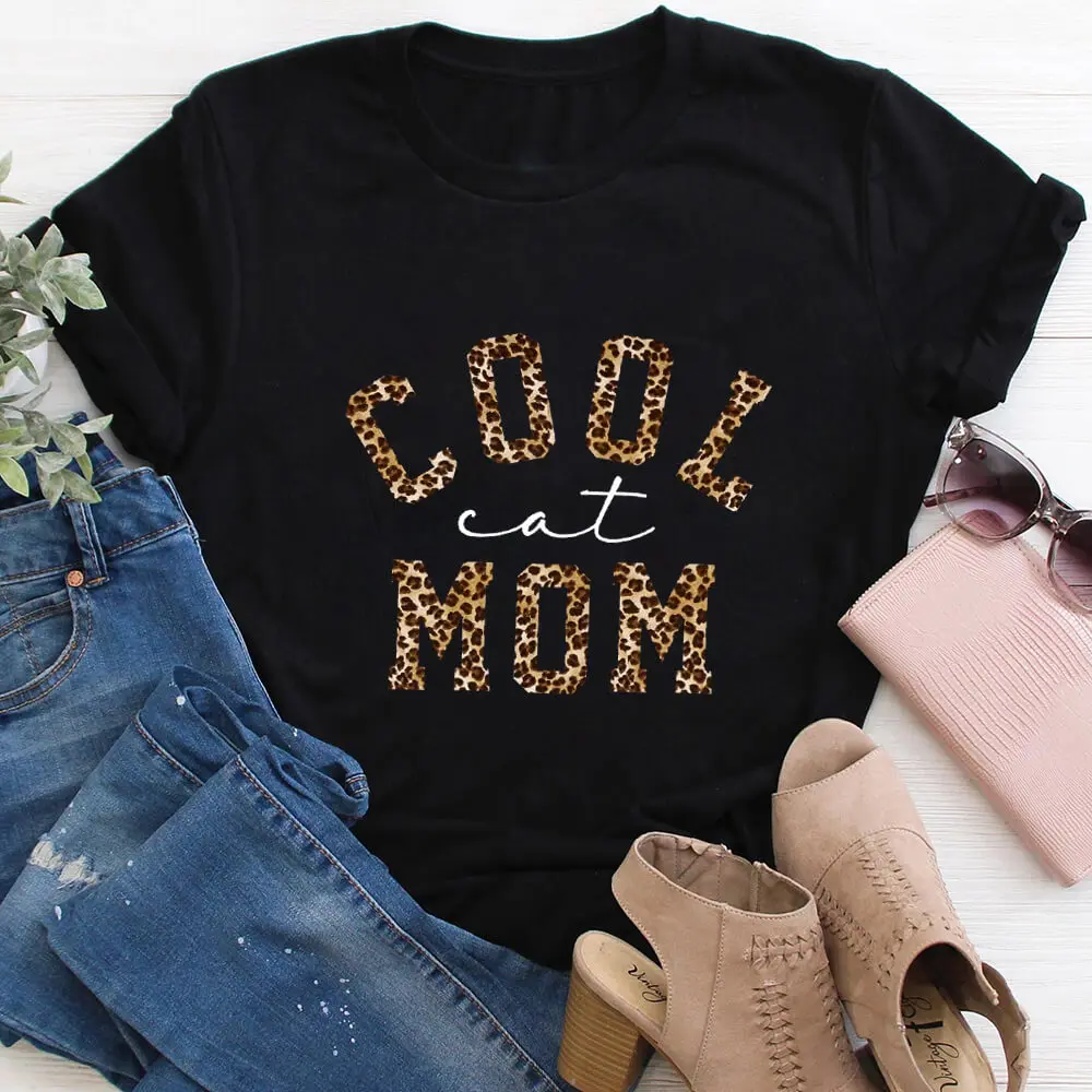 Cool Cat Mom Leopard Printed 100%Cotton Women's Tshirt Cat Mom Life Funny Summer Casual O-Neck Short Sleeve Tops Pet Lover Gift
Cool Cat Mom Leopard Printed 100%Cotton Women's Tshirt Cat Mom Life Funny Summer Casual O-Neck Short Sleeve Tops Pet Lover Gift