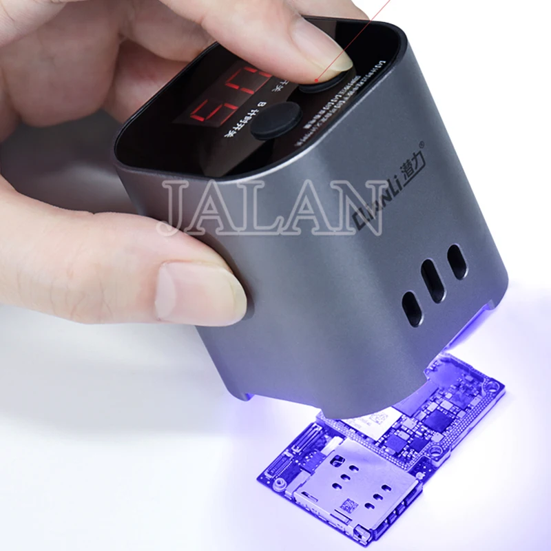 Qianli light UV curing lamp sense green oil curing optical glue curing lamp for mobile phone motherboard repair
Qianli light UV curing lamp sense green oil curing optical glue curing lamp for mobile phone motherboard repair